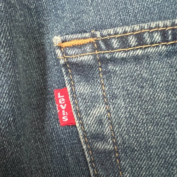 Men's Levi's 505 Regular Jeans Blue Size 36x34 Clothes Denim Solid Straight Leg - Picture 3 of 10